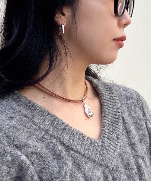 セール】LAPUIS(ラピュイ)Oyster Leather Choker（チョーカー