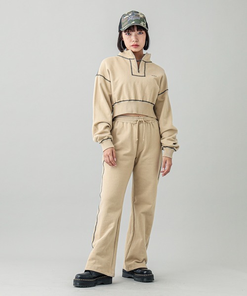 X-girl（エックスガール）の「SPRAY PRINT AND EMBROIDERY