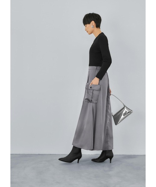 STYLE DELI サイドポケットサテンロングスカート 01 STYLE DELI｜サイドポケットサテンロングスカート | Rakuten