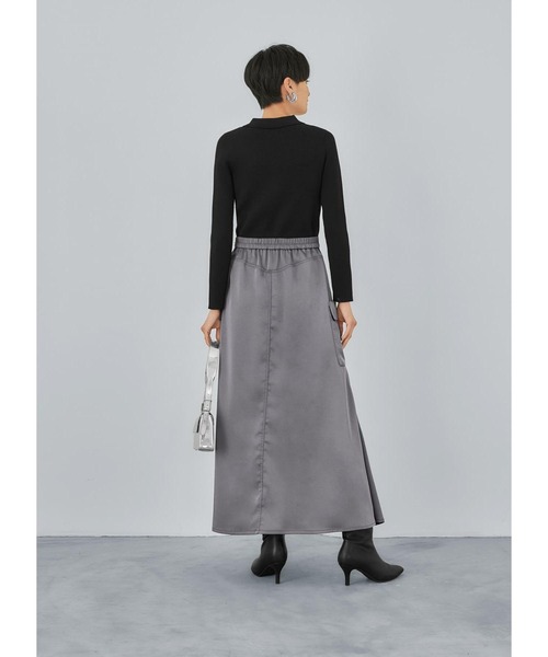 STYLE DELI サイドポケットサテンロングスカート 01 サイドポケットサテンロングスカート（スカート）｜STYLE DELI