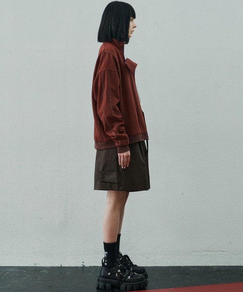 AIVER（アイバー）の「AIVER　ダブルジップトラックジャケット（ジャージ・メンズ・テラコッタ/グレー/ブラック・SMALL/MEDIUM/LARGE）」の7枚目の写真