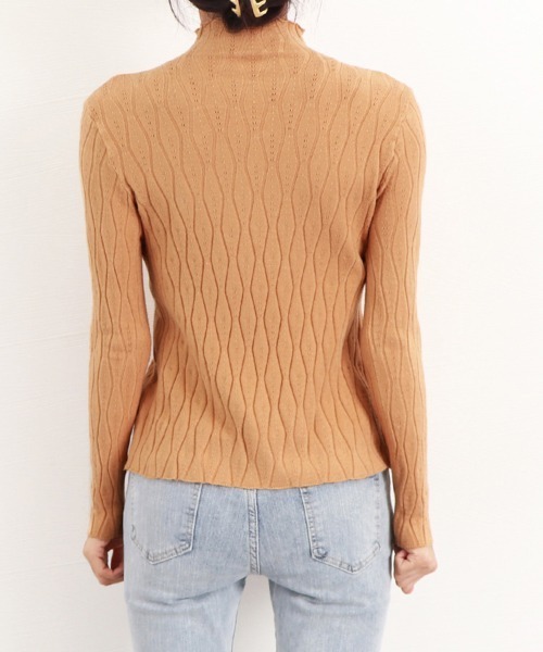 Miniministore(ミニミニストア)の「ニットトップス 秋冬プチハイネック 長袖(ニット/セーター・レディース・ダークグレー/ベージュ/アイボリー/レッド/ブラウン/ホワイト/ブラック・フリー)」の20枚目の写真
