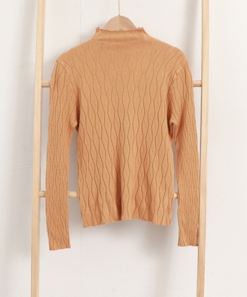 Miniministore(ミニミニストア)の「ニットトップス 秋冬プチハイネック 長袖(ニット/セーター・レディース・ダークグレー/ベージュ/アイボリー/レッド/ブラウン/ホワイト/ブラック・フリー)」の22枚目の写真