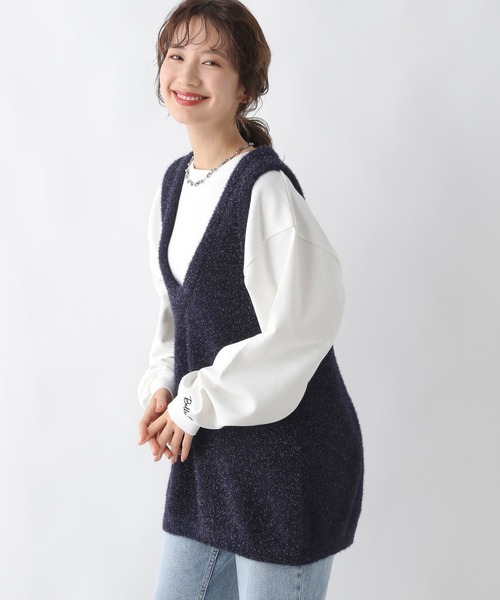 LEPSIM(レプシィム)の「ラメチュニックベスト 993433(ベスト・レディース・グレー/ブラック・FREE)」の11枚目の写真