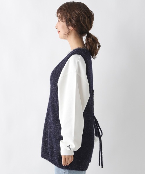 LEPSIM(レプシィム)の「ラメチュニックベスト 993433(ベスト・レディース・グレー/ブラック・FREE)」の9枚目の写真