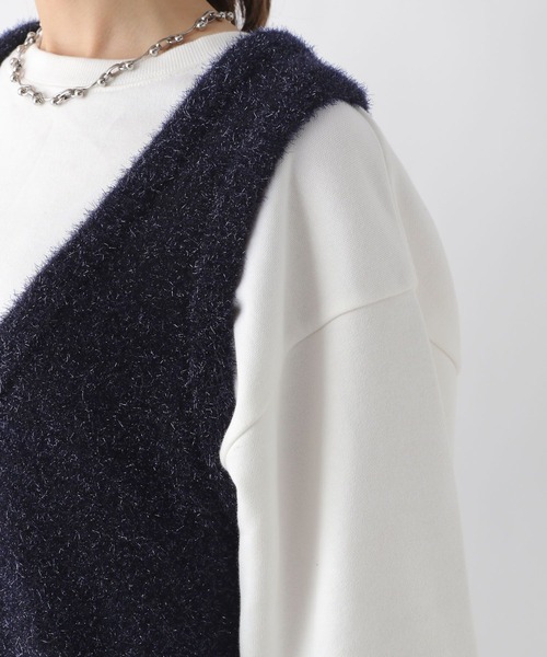 LEPSIM(レプシィム)の「ラメチュニックベスト 993433(ベスト・レディース・グレー/ブラック・FREE)」の20枚目の写真