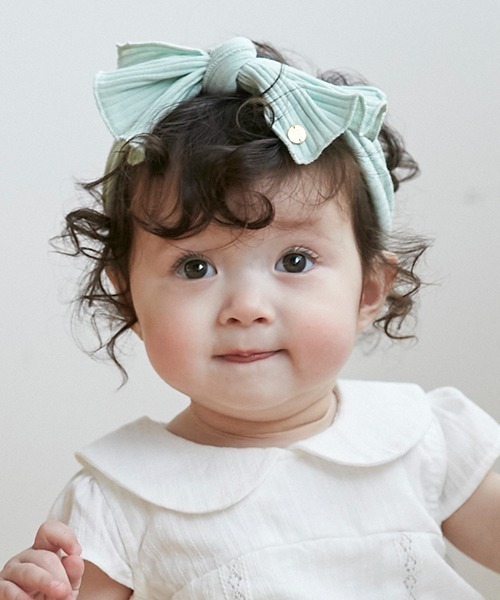 petit main（プティマイン）の「ヘアバンド（ヘアバンド・キッズ・ライトグリーン/アイボリー/ライトピンク・FREE）」の3枚目の写真