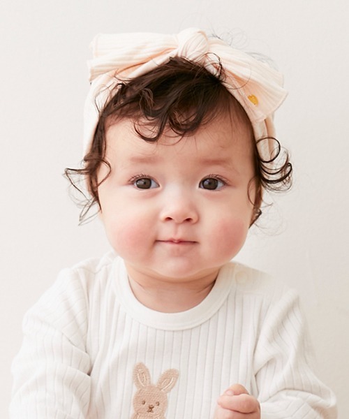 petit main（プティマイン）の「ヘアバンド（ヘアバンド・キッズ・ライトグリーン/アイボリー/ライトピンク・FREE）」の2枚目の写真