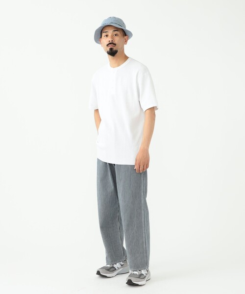 Healthknit(ヘルスニット)の「Healthknit × BEAMS PLUS / 別注 Honeycomb Thermal Henry Neck T-shirt(Tシャツ/カットソー・メンズ・ホワイト/ブラック系その他/カーキ・LARGE/MEDIUM/SMALL/X-LARGE)」の4枚目の写真