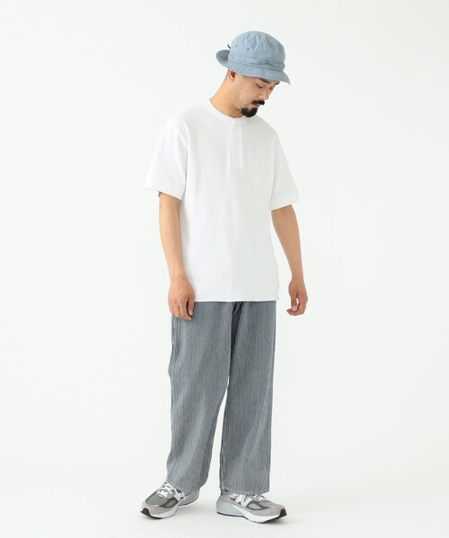 Healthknit(ヘルスニット)の「Healthknit × BEAMS PLUS / 別注 Honeycomb Thermal Henry Neck T-shirt(Tシャツ/カットソー・メンズ・ホワイト/ブラック系その他/カーキ・LARGE/MEDIUM/SMALL/X-LARGE)」の5枚目の写真