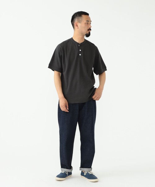 Healthknit(ヘルスニット)の「Healthknit × BEAMS PLUS / 別注 Honeycomb Thermal Henry Neck T-shirt(Tシャツ/カットソー・メンズ・ホワイト/ブラック系その他/カーキ・LARGE/MEDIUM/SMALL/X-LARGE)」の8枚目の写真