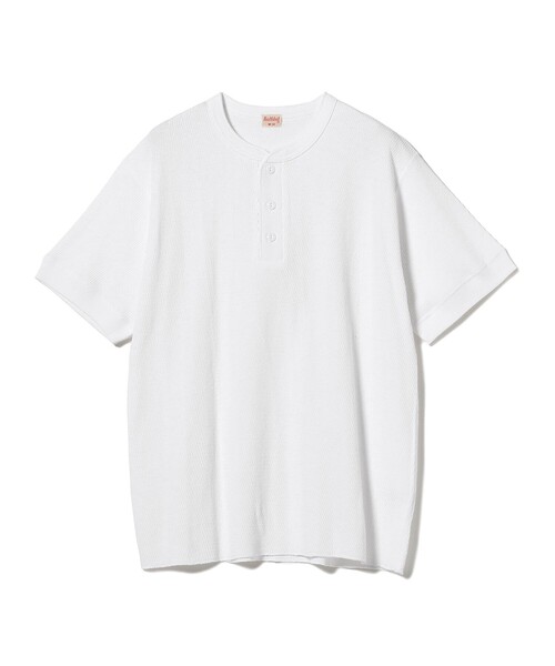 Healthknit(ヘルスニット)の「Healthknit × BEAMS PLUS / 別注 Honeycomb Thermal Henry Neck T-shirt(Tシャツ/カットソー・メンズ・ホワイト/ブラック系その他/カーキ・LARGE/MEDIUM/SMALL/X-LARGE)」の14枚目の写真