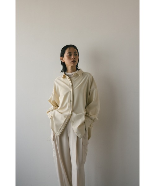 STYLEMIXER（スタイルミキサー）の「バックドロストビックシャツ（シャツ/ブラウス・レディース・ライトベージュ/サックスブルー・FREE）」の14枚目の写真