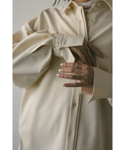 STYLEMIXER（スタイルミキサー）の「バックドロストビックシャツ（シャツ/ブラウス・レディース・ライトベージュ/サックスブルー・FREE）」の17枚目の写真