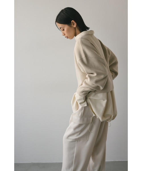 STYLEMIXER（スタイルミキサー）の「バックドロストビックシャツ（シャツ/ブラウス・レディース・ライトベージュ/サックスブルー・FREE）」の20枚目の写真