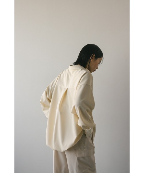 STYLEMIXER（スタイルミキサー）の「バックドロストビックシャツ（シャツ/ブラウス・レディース・ライトベージュ/サックスブルー・FREE）」の21枚目の写真