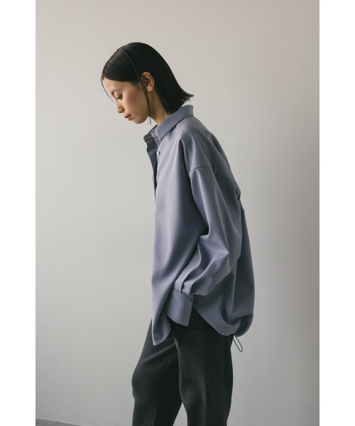 STYLEMIXER（スタイルミキサー）の「バックドロストビックシャツ（シャツ/ブラウス・レディース・ライトベージュ/サックスブルー・FREE）」の6枚目の写真