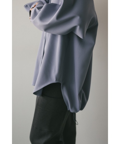 STYLEMIXER（スタイルミキサー）の「バックドロストビックシャツ（シャツ/ブラウス・レディース・ライトベージュ/サックスブルー・FREE）」の7枚目の写真