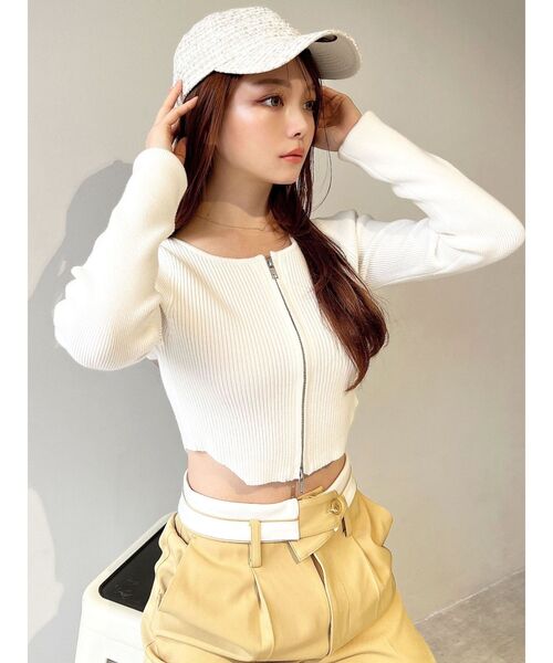 RESEXXY(リゼクシー)の「ダブルウエストストレートパンツ(その他パンツ・レディース・チャコールグレー/イエロー/ベージュ・SMALL/MEDIUM)」の6枚目の写真