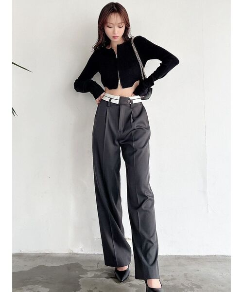 RESEXXY(リゼクシー)の「ダブルウエストストレートパンツ(その他パンツ・レディース・チャコールグレー/イエロー/ベージュ・SMALL/MEDIUM)」の13枚目の写真