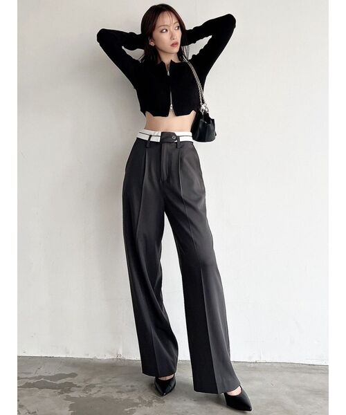 RESEXXY(リゼクシー)の「ダブルウエストストレートパンツ(その他パンツ・レディース・チャコールグレー/イエロー/ベージュ・SMALL/MEDIUM)」の15枚目の写真