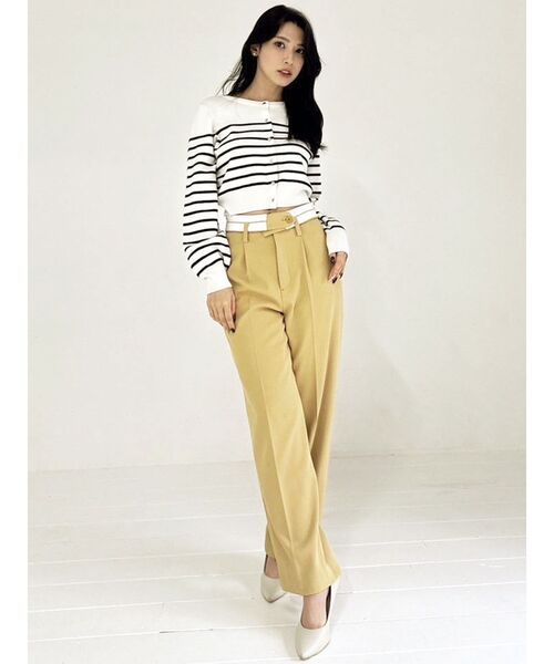 RESEXXY(リゼクシー)の「ダブルウエストストレートパンツ(その他パンツ・レディース・チャコールグレー/イエロー/ベージュ・SMALL/MEDIUM)」の18枚目の写真