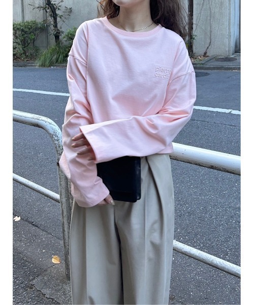 FRAY I.D（フレイアイディー）の「【pierre cardin】エンボスロゴロンT
