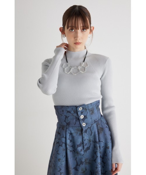 rienda(リエンダ)の「ウォッシャブルハイネック2WAYニットトップス(ニット/セーター・レディース・ホワイト/ライトピンク/ライトブルー/ブラック・FREE)」の13枚目の写真