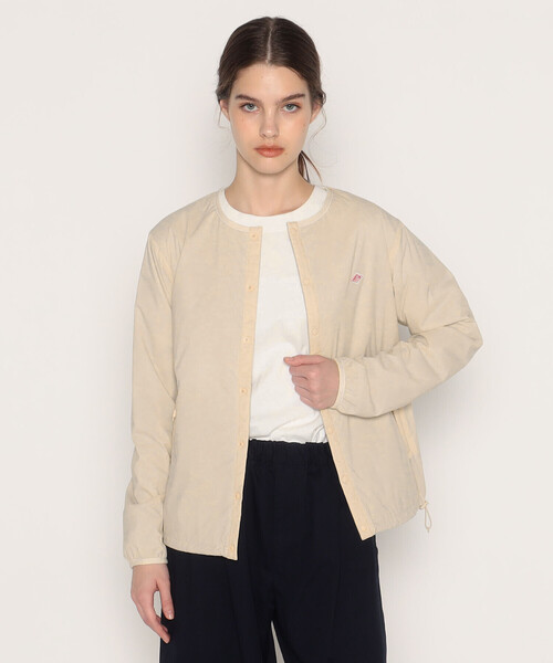 DANTON ダントン レディース WOOL MOSSER ノーカラージャケット