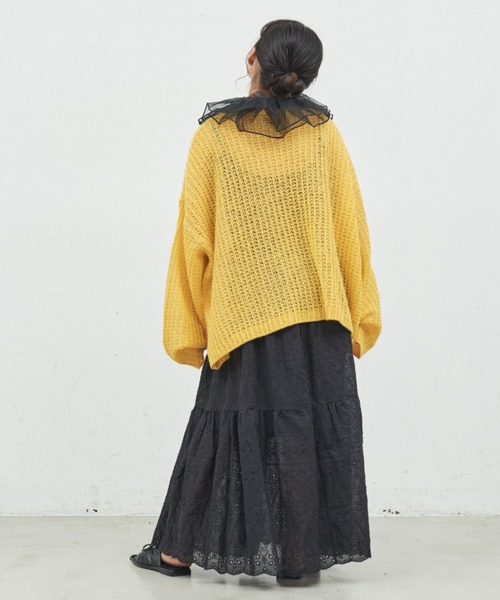 MERLOT（メルロー）の「コットンレーススカート（スカート・レディース・ブラック/ホワイト・FREE）」の21枚目の写真