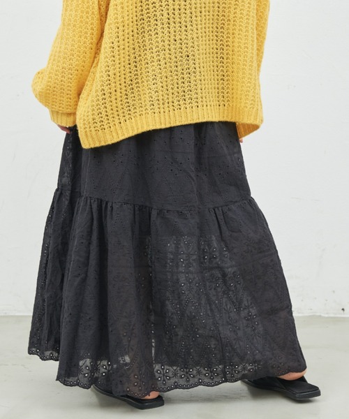 MERLOT（メルロー）の「コットンレーススカート（スカート・レディース・ブラック/ホワイト・FREE）」の15枚目の写真
