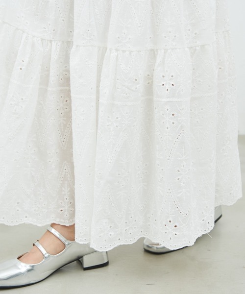 MERLOT（メルロー）の「コットンレーススカート（スカート・レディース・ブラック/ホワイト・FREE）」の5枚目の写真