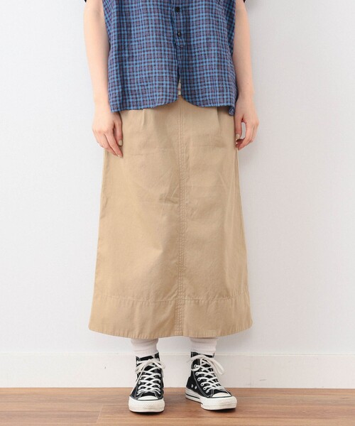 BEAMS BOY(ビームスボーイ)の「BEAMS BOY / チノ タイト スカート(スカート・レディース・ベージュ/ブラック・0/1)」の7枚目の写真