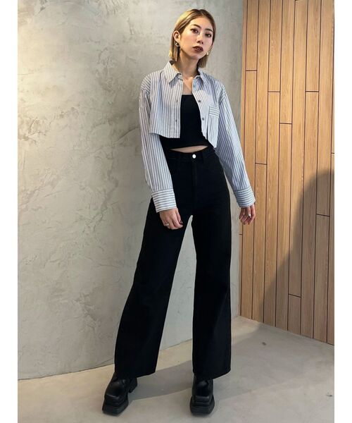 EMODA（エモダ）の「2WAYオーバーシャツ（シャツ/ブラウス・レディース・ベージュ/ホワイト/グレー/ブルー・FREE）」の11枚目の写真