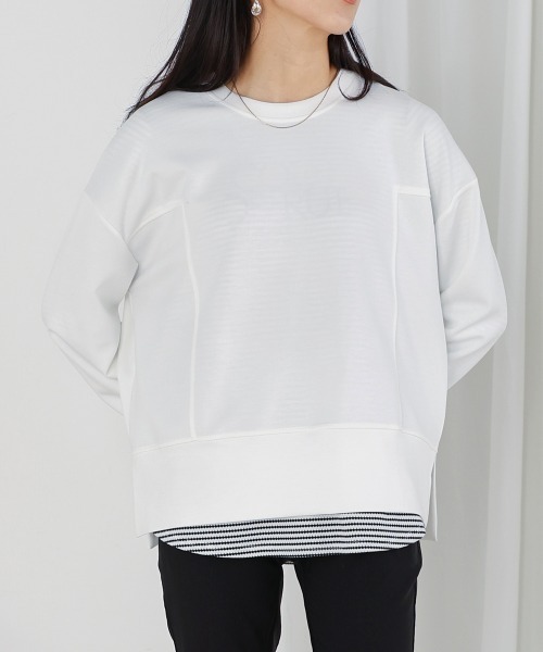 Bou Jeloud(ブージュルード)の「シンプルクルーネックカットソー(Tシャツ/カットソー・レディース・ブラック/カーキ/オフホワイト・FREE)」の9枚目の写真