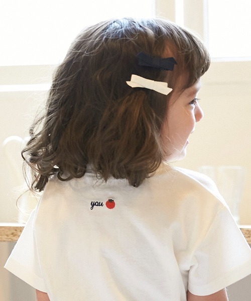 petit main（プティマイン）の「リボンヘアクリップ（バレッタ/ヘアクリップ・キッズ・ネイビー/ライトピンク/ブルー/ラベンダー・FREE）」の2枚目の写真