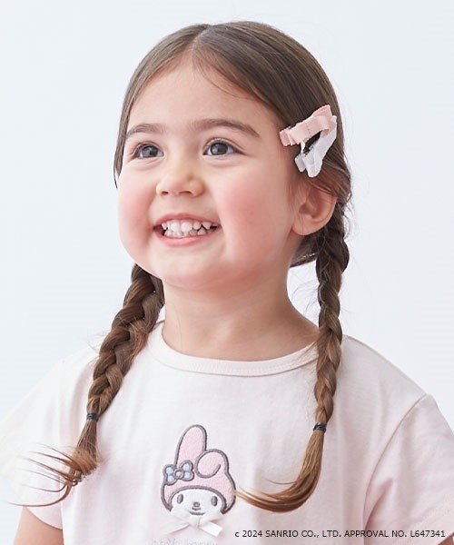 petit main（プティマイン）の「リボンヘアクリップ（バレッタ/ヘアクリップ・キッズ・ネイビー/ライトピンク/ブルー/ラベンダー・FREE）」の4枚目の写真