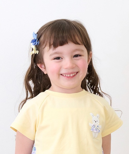 petit main（プティマイン）の「リボンヘアクリップ（バレッタ/ヘアクリップ・キッズ・ネイビー/ライトピンク/ブルー/ラベンダー・FREE）」の3枚目の写真