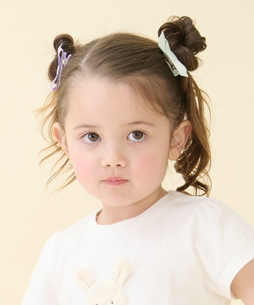 petit main（プティマイン）の「リボンヘアクリップ（バレッタ/ヘアクリップ・キッズ・ネイビー/ライトピンク/ブルー/ラベンダー・FREE）」の8枚目の写真