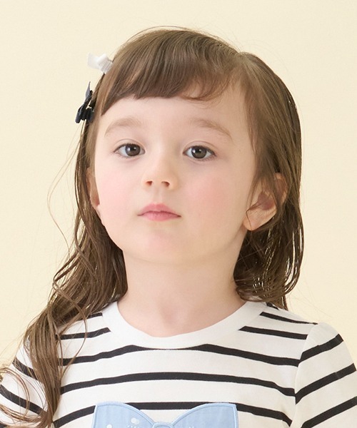 petit main（プティマイン）の「リボンヘアクリップ（バレッタ/ヘアクリップ・キッズ・ネイビー/ライトピンク/ブルー/ラベンダー・FREE）」の6枚目の写真