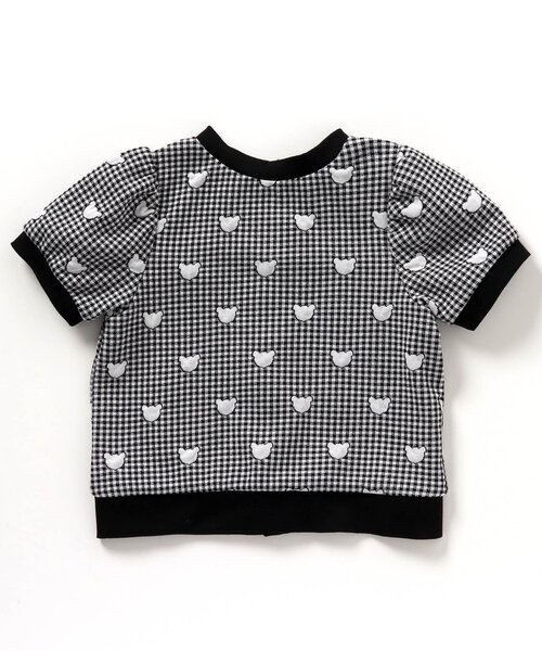 apres les cours（アプレレクール）の「tiny bear ジャガードTシャツ【前後どちらでもOK】（Tシャツ/カットソー・キッズ・レッド/ブラック・80/90/100/110/120）」の8枚目の写真