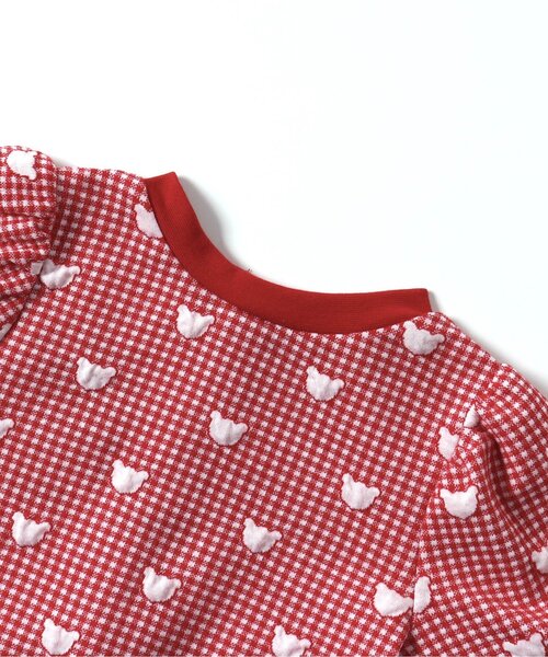 apres les cours（アプレレクール）の「tiny bear ジャガードTシャツ【前後どちらでもOK】（Tシャツ/カットソー・キッズ・レッド/ブラック・80/90/100/110/120）」の14枚目の写真