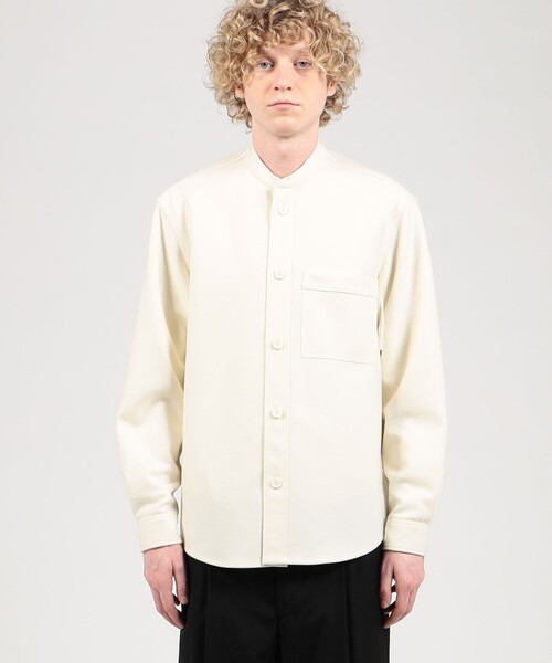 美品　キャバン ウールギャバジンビッグシャツ 長袖シャツ 　アイボリー 中古・古着通販】CABaN (キャバン) ウールギャバジン ビッグシャツ