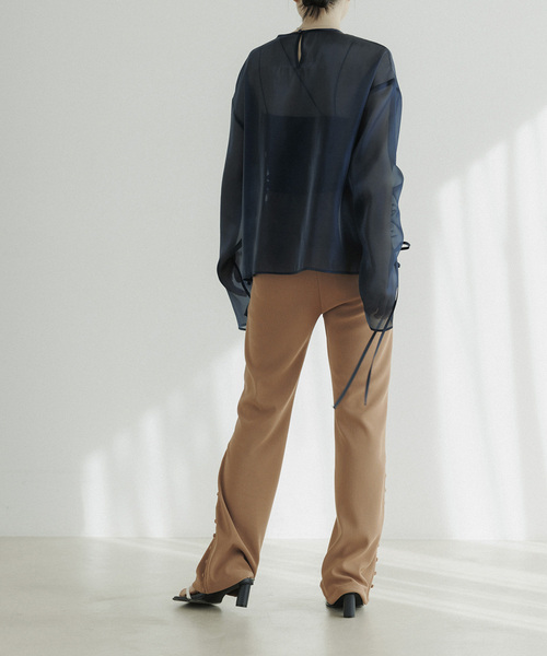CE'E_SE'E(シーシー)の「リブジャージスリットパンツ(その他パンツ・レディース・ブルー系その他6/ブラック/チャコールグレー/ベージュ・FREE)」の17枚目の写真