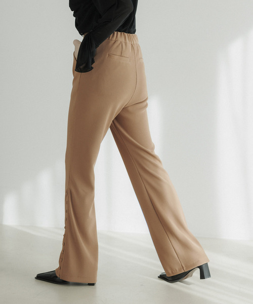 CE'E_SE'E(シーシー)の「リブジャージスリットパンツ(その他パンツ・レディース・ブルー系その他6/ブラック/チャコールグレー/ベージュ・FREE)」の18枚目の写真