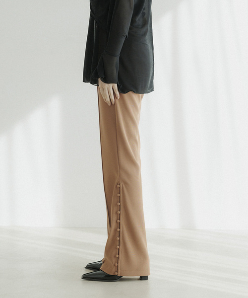 CE'E_SE'E(シーシー)の「リブジャージスリットパンツ(その他パンツ・レディース・ブルー系その他6/ブラック/チャコールグレー/ベージュ・FREE)」の20枚目の写真