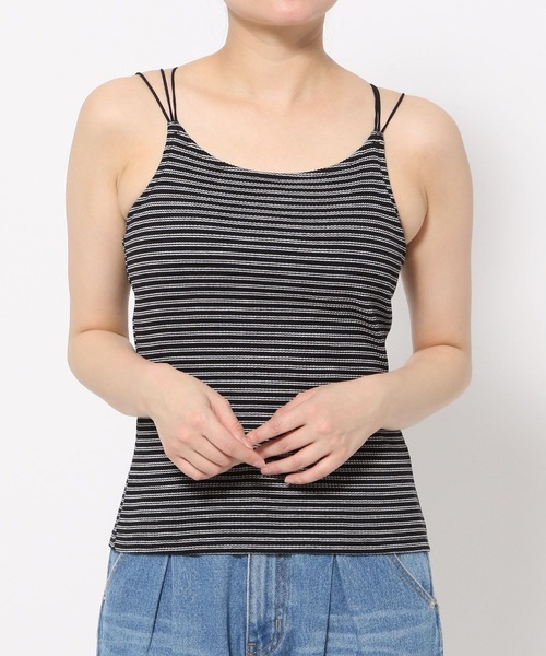 bijorie(ビジュリィ)の「【bijorie】カップ付きバッククロスキャミ/NEW BASIC 24SS(キャミソール・レディース・ブラック系/グリーン系/マスタード/ブラック/オフホワイト・MEDIUM/LG/LARGE)」の7枚目の写真