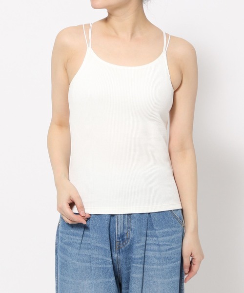 bijorie(ビジュリィ)の「【bijorie】カップ付きバッククロスキャミ/NEW BASIC 24SS(キャミソール・レディース・ブラック系/グリーン系/マスタード/ブラック/オフホワイト・MEDIUM/LG/LARGE)」の8枚目の写真