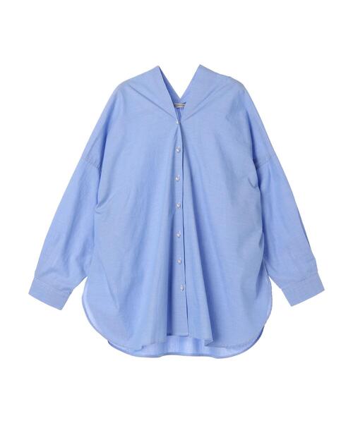 CRAFT STANDARD BOUTIQUE(クラフトスタンダードブティック)の「パールボタン抜き衿サークルブラウス(シャツ/ブラウス・レディース・サックスブルー/オフホワイト・FREE)」の20枚目の写真