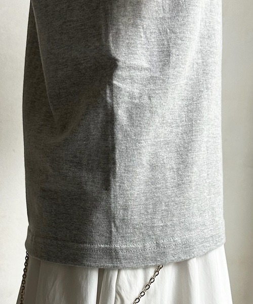 DouDou（ドゥドゥ）の「JE T'EN PRIEフロッキーロゴTEE（Tシャツ/カットソー・レディース・チャコールグレー/グレー/ホワイト系その他/ホワイト/ブラウン・FREE）」の8枚目の写真